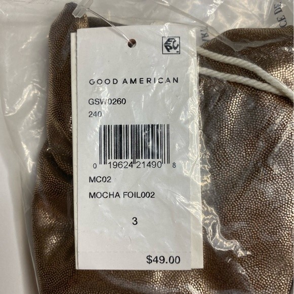 NWT Good American Foil Better Bikini Reversible Bottoms Size 3 (Large) - Picture 10 of 13
